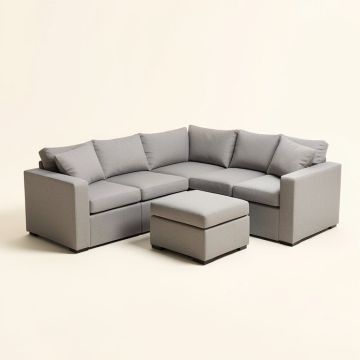 Merlyn 6 Piece Sectional Seating Group With Cushions (synthetic illustration; no displayed measurements)