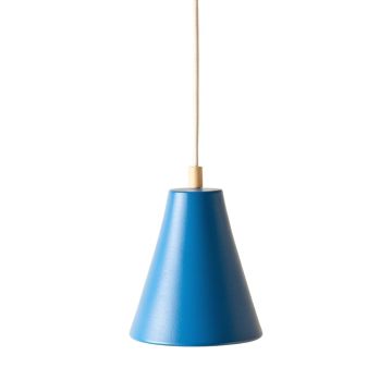 River Dale Pendant Light Suspended From One Plain Cable - Blue