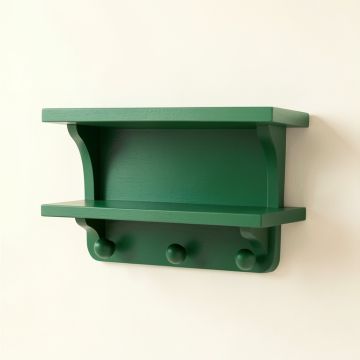 Pine Dell Wall-Mounted Entryway Organizer Shelf - Green (synthetic illustration; no displayed measurements)