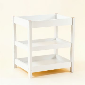 Spruce Bend Empty Countertop Canister Rack - White (synthetic illustration; no displayed measurements)