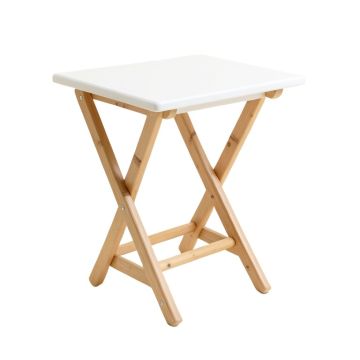 Ash Crest Compact Balcony Table - White