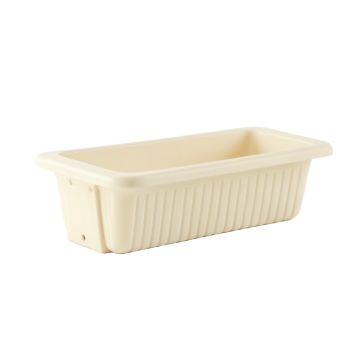 Aspen Branch Empty Railing Planter With Integral Brackets - Ivory