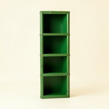 Cedar Bend Narrow Cubby Tower - Green (synthetic illustration; no displayed measurements)