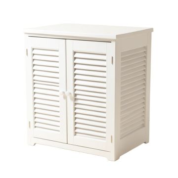 Louvered Front Cabinet Laundry Hamper