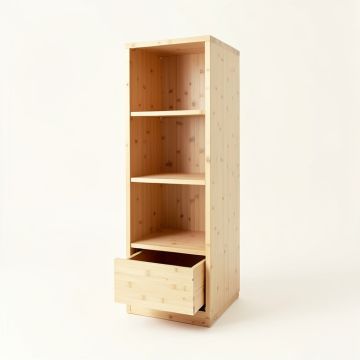Birch Dell Narrow Cubby Tower - Beige (synthetic illustration; no displayed measurements)