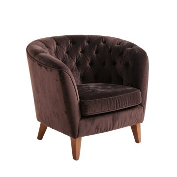 Lilly 26.4 '' Wide Tufted Velvet Armchair