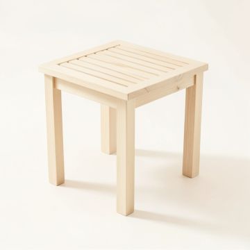 Reed Bridge Compact Balcony Table - Ivory (synthetic illustration; no displayed measurements)