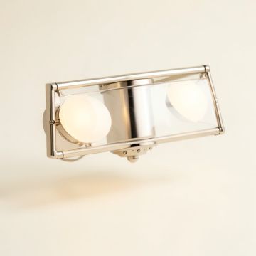 2-Light Vanity Light With Glass Shade (synthetic illustration; no displayed measurements)