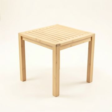 Linden Arc Compact Balcony Table - Beige (synthetic illustration; no displayed measurements)
