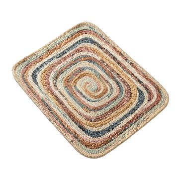 Supriya Abstract Hand Braided Cotton Multi Color Rug