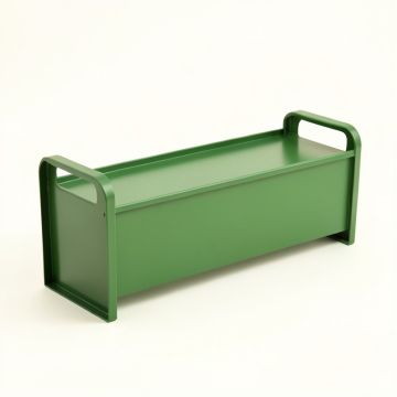 Pine Crossing Narrow Outdoor Storage Bench - Green (synthetic illustration; no displayed measurements)