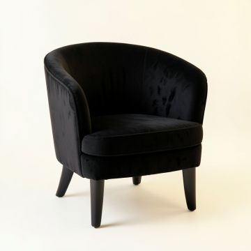 Stone Crossing Upholstered Armchair - Black (synthetic illustration; no displayed measurements)