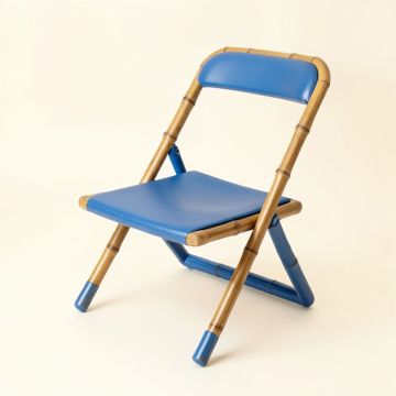 Fern Dale Folding Outdoor Chair - Blue (synthetic illustration; no displayed measurements)