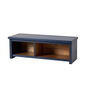 Oak Crossing Shoe Storage Bench - Navy