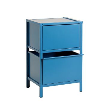 Rowan Crossing Freestanding Pull-Out Hamper Cabinet - Blue