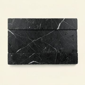 Glacial Black 6 '' X 24 '' Marble Stacked Stone Tile (synthetic illustration; no displayed measurements)