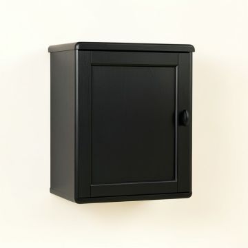 Ash Crest Wall-Mounted Laundry Cabinet - Black (synthetic illustration; no displayed measurements)