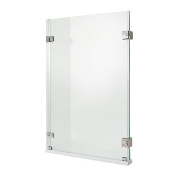 Rialto 34 '' W X 58 '' H Hinged Frameless Tub Door