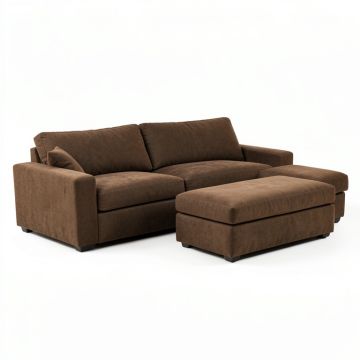 Floresha 81 '' Wide Reversible Sofa & Chaise With Ottoman (synthetic illustration; no displayed measurements)