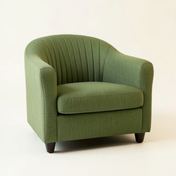 Heath Field Upholstered Armchair - Green (synthetic illustration; no displayed measurements)