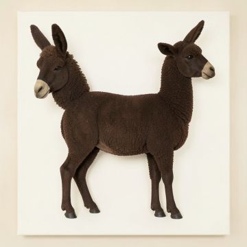 Donkey , Llama , Goat , Sheep By Eli Halpin - Print On Canvas (synthetic illustration; no displayed measurements)