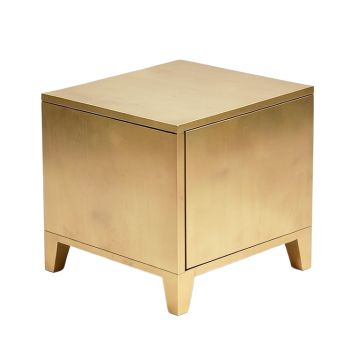 Alwigh 1 - Drawer Solid Wood Nightstand In Gold