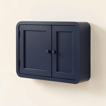 Lake Crest Wall-Mounted Entry Cabinet - Navy (synthetic illustration; no displayed measurements)