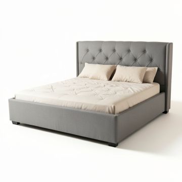 Delphis Queen Tufted Upholstered Low Profile Standard Bed (synthetic illustration; no displayed measurements)