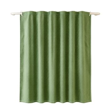 Wren Bridge Shower Curtain Hanging Flat From A Plain Rod - Green