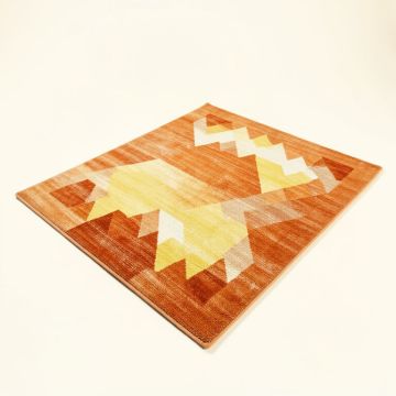 Geometric Ombre Orange Area Rug (synthetic illustration; no displayed measurements)
