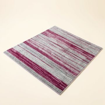 Crites Stripe Hand-Tufted Wool Silver/Magenta Rug (synthetic illustration; no displayed measurements)