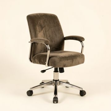 Velvet Swivel Desk Chair with Arms (synthetic illustration; no displayed measurements)