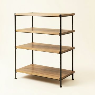 Korbin 65 '' H X 36 '' W X 15.75 '' D Shelving Unit (synthetic illustration; no displayed measurements)