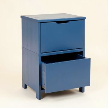 Dune Branch Freestanding Pull-Out Hamper Cabinet - Blue (synthetic illustration; no displayed measurements)