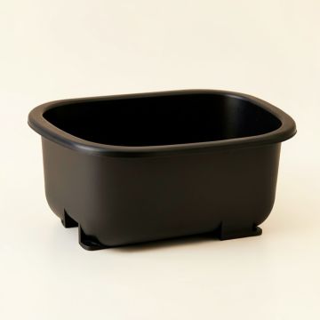 Aspen Brook Empty Railing Planter With Integral Brackets - Black (synthetic illustration; no displayed measurements)