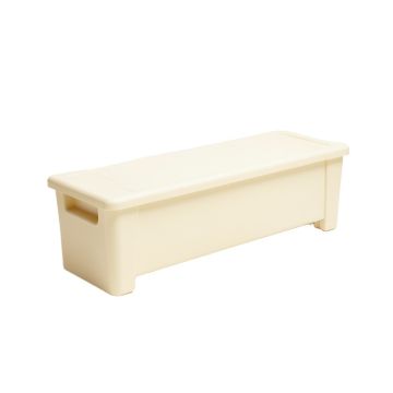 Bay Brook Narrow Outdoor Storage Bench - Ivory