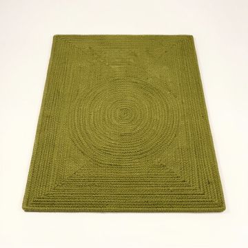 Aradia Braided Cotton Olive Area Rug (synthetic illustration; no displayed measurements)