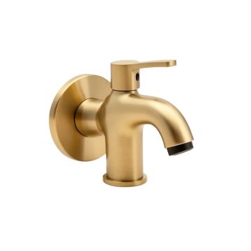 Circular Brass Handle Vessel Sink Bathroom Faucet