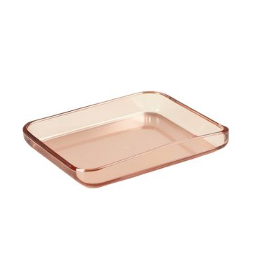 Guntis Rose Gold Home Clear Acrylic Vanity Tray