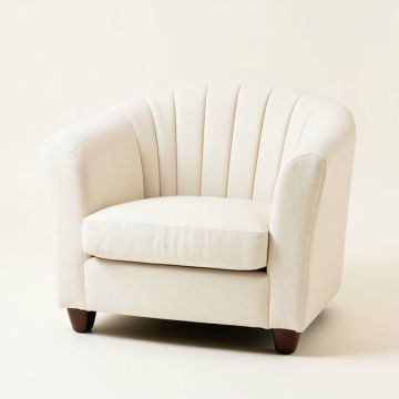 Brook Canyon Upholstered Armchair - Ivory (synthetic illustration; no displayed measurements)