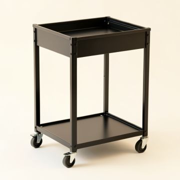 Oak Arc Empty Rolling Workshop Cart (synthetic illustration; no displayed measurements)