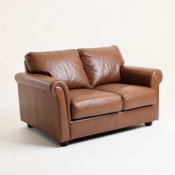 Bassler 64 '' Genuine Leather Rolled Arm Reclining Loveseat (synthetic illustration; no displayed measurements)