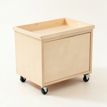 Field Bluff Empty Rolling Workshop Cart - Beige (synthetic illustration; no displayed measurements)