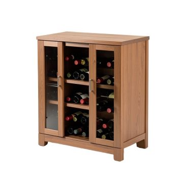 Silvia Bar Cabinet With 15 Bottle Wine Bar