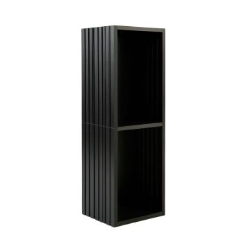 Oak Dell Narrow Cubby Tower - Black