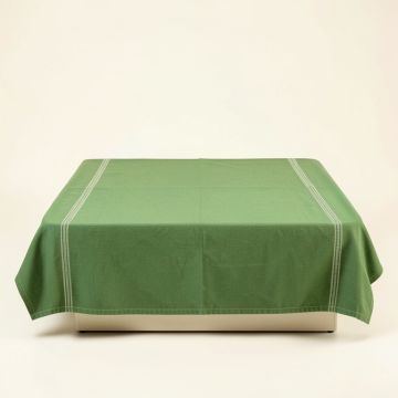 Spruce Edge Flat Bed Sheet - Green (synthetic illustration; no displayed measurements)
