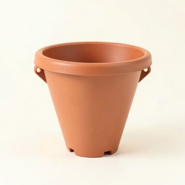 Brook Bridge Empty Railing Planter With Integral Brackets - Terracotta (synthetic illustration; no displayed measurements)