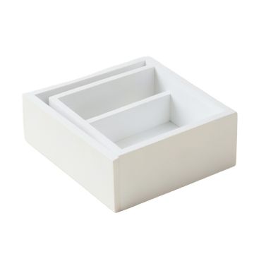 Willow Bend Empty Pantry Drawer Organizer Insert - White