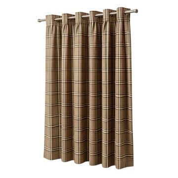 Belgr Country Plaid Room Darkening Rod Pocket Singe Curtain Panel