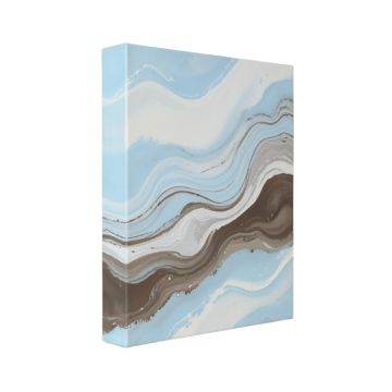 Blue Waves Abstract - Wall Art On Wrapped Canvas